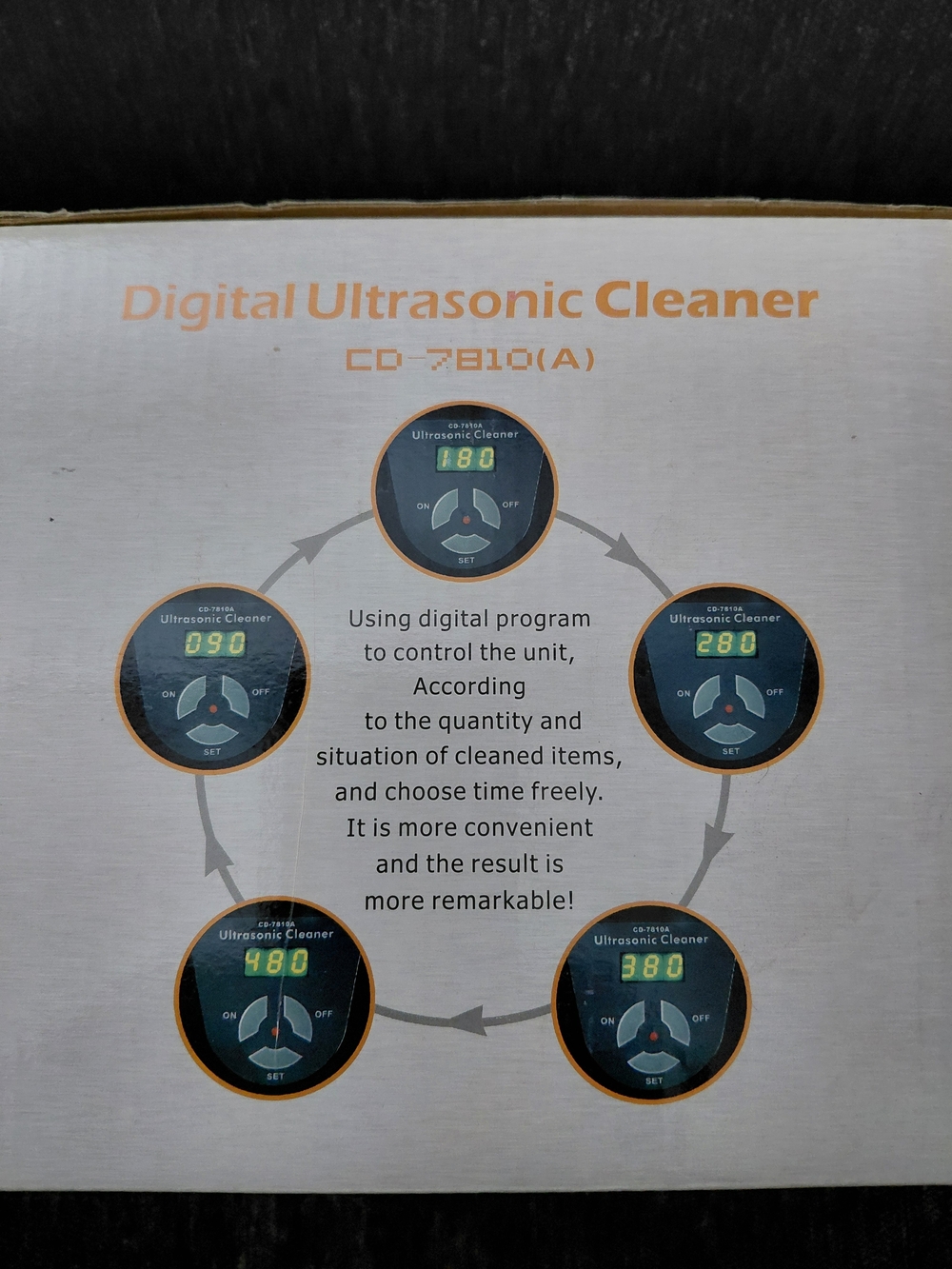 Black Silver Ultrasonic Cleaner with Digital Controls - Picture 4 of 4